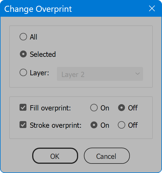 Change Overprint