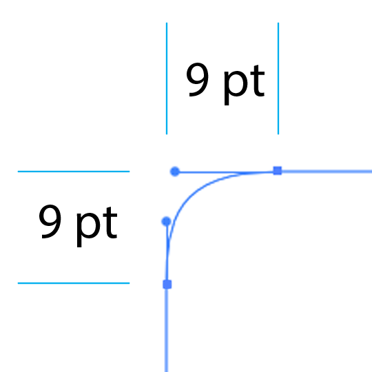 Corner radius example 3