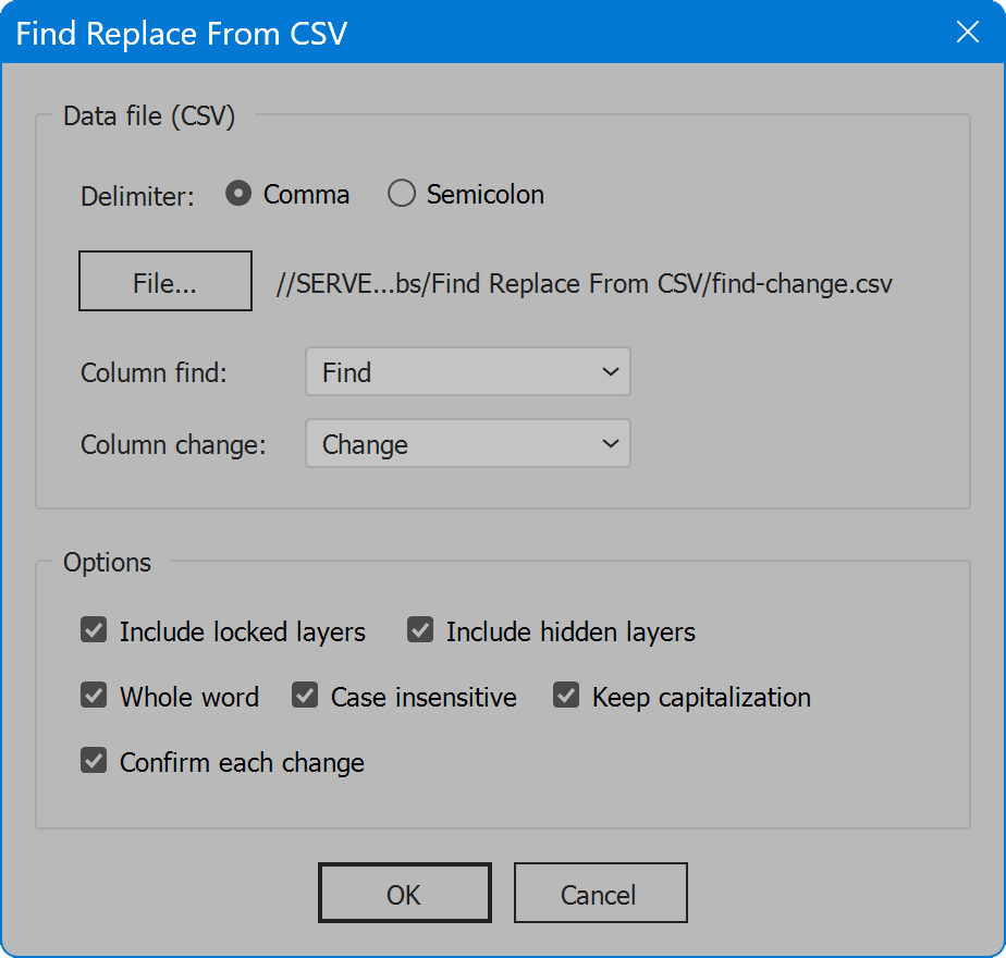 Find Replace From CSV