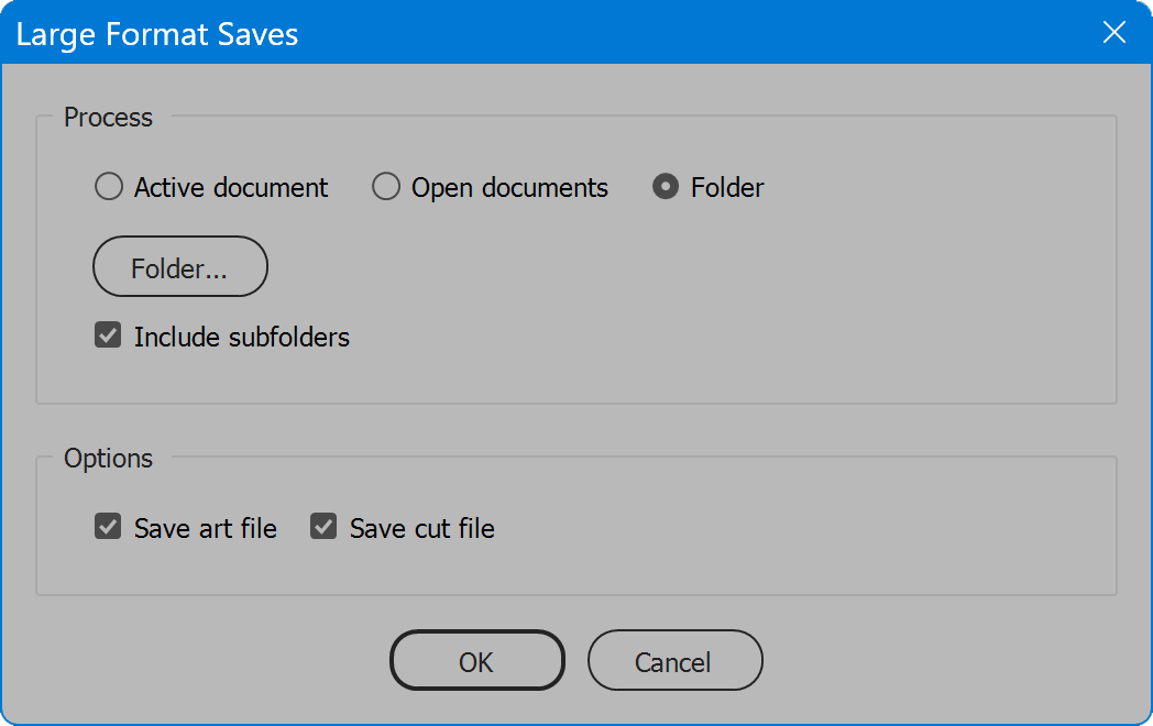 Large Format Saves