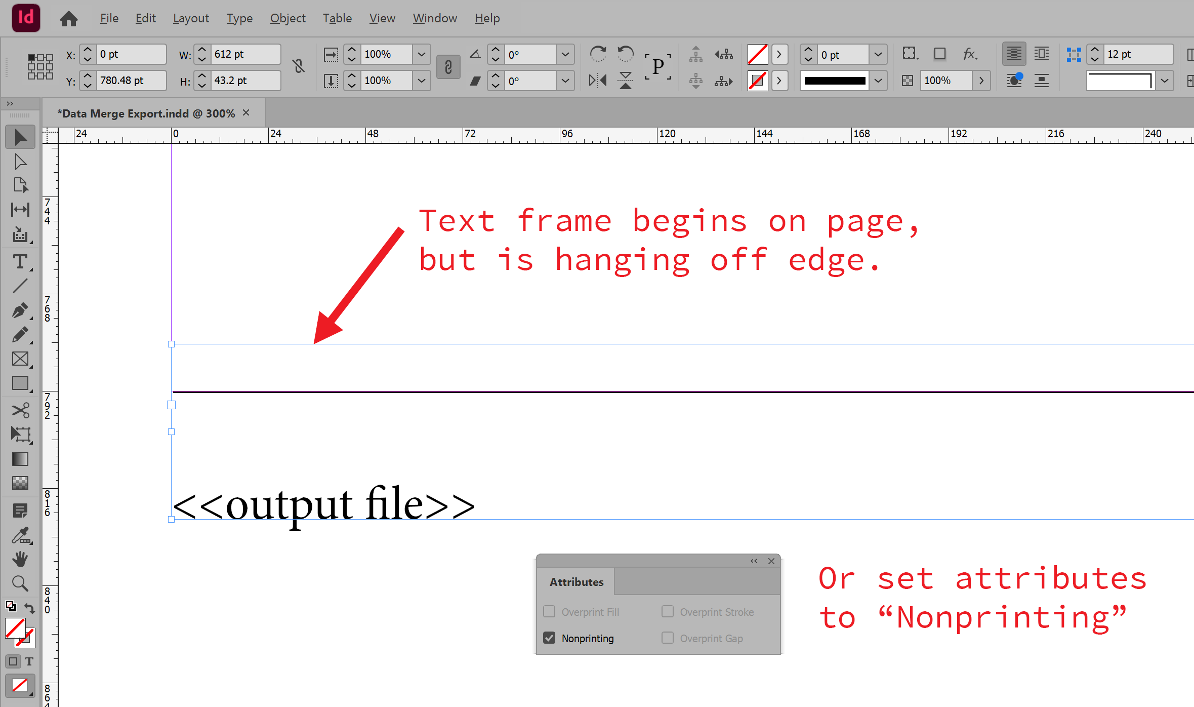 Data Merge Export additional column example