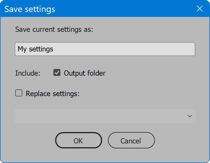 Export Layers Save settings