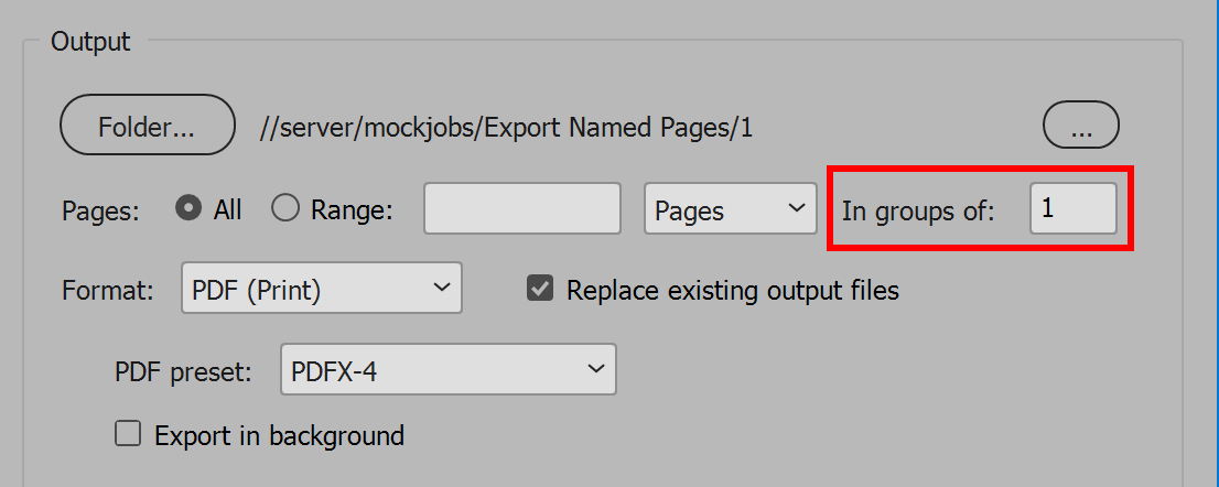 Export PDF single or front+back