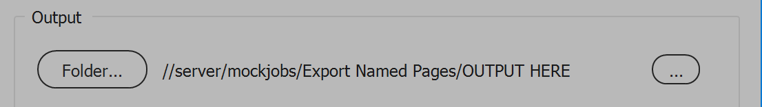 Export to subfolder example 2