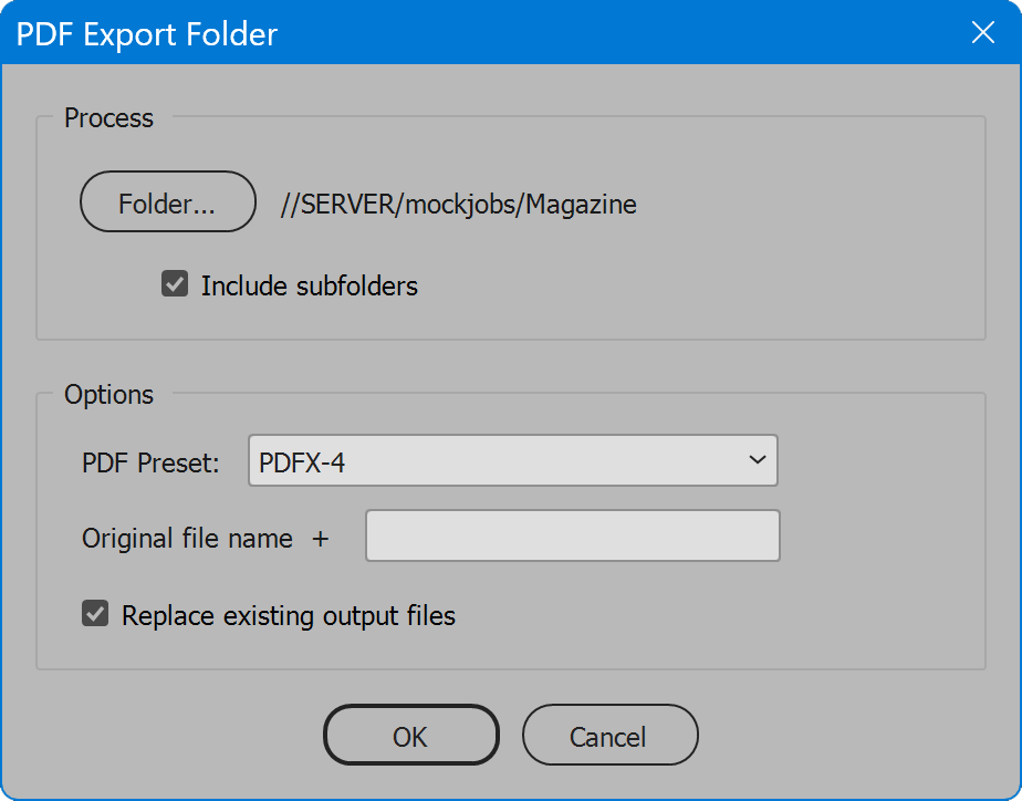 PDF Export Folder