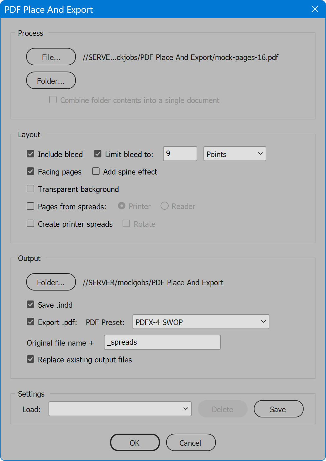 PDF Place And Export
