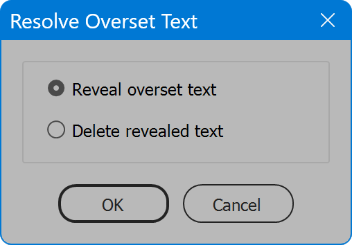 Resolve Overset Text