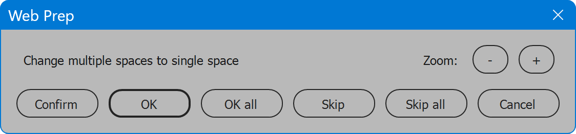 Web Prep confirm