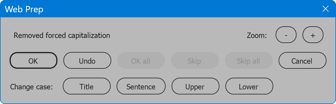 Web Prep remove forced capitalization