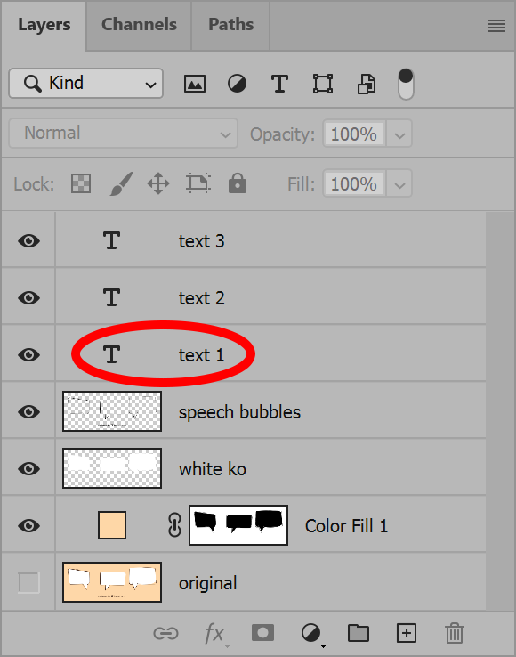 Text Update From CSV example layers panel